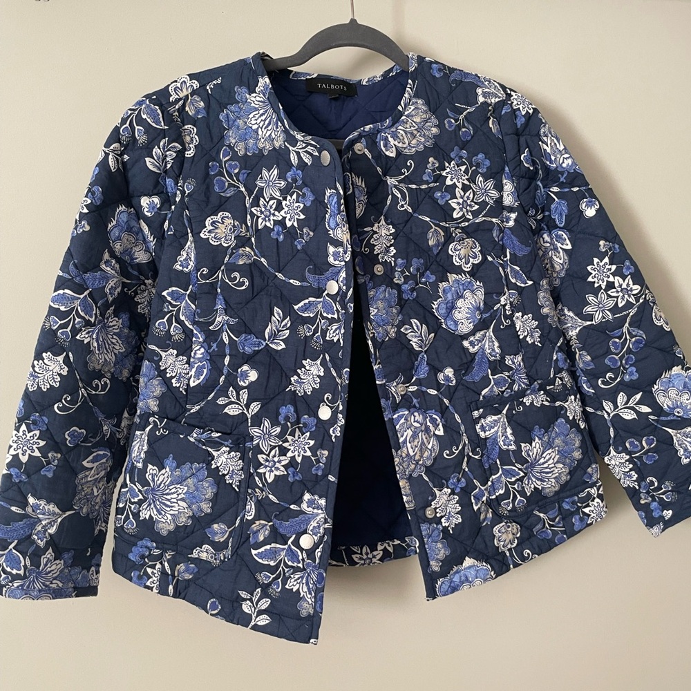 Talbots Jacobean Quilted Jacket - Size S